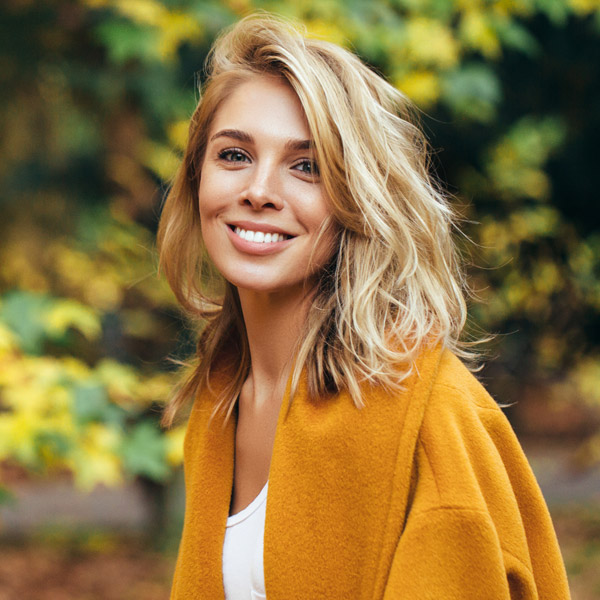 woman smiling